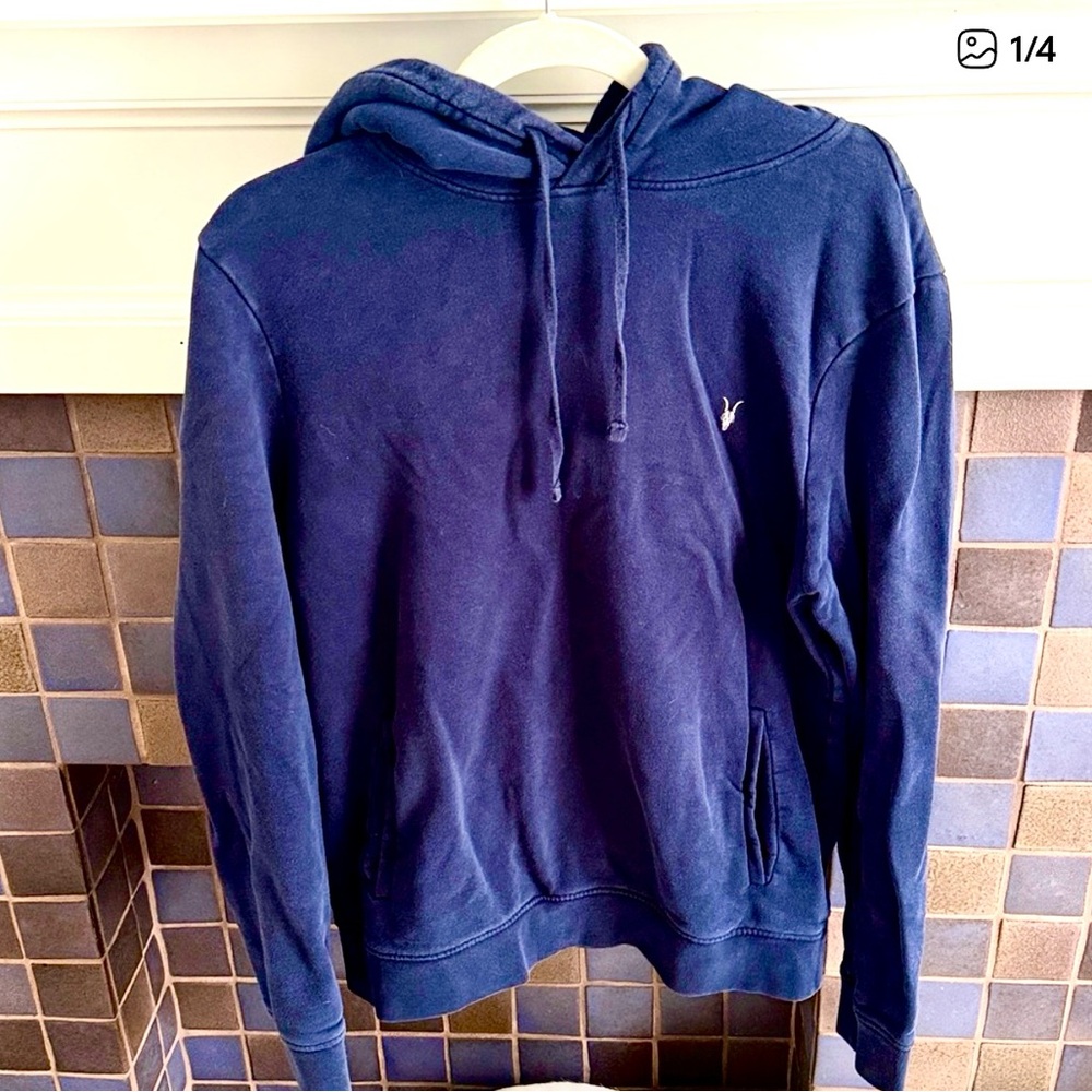 ❤️Final Day! All Saints Men’s Navy Blue Hoodie size M
